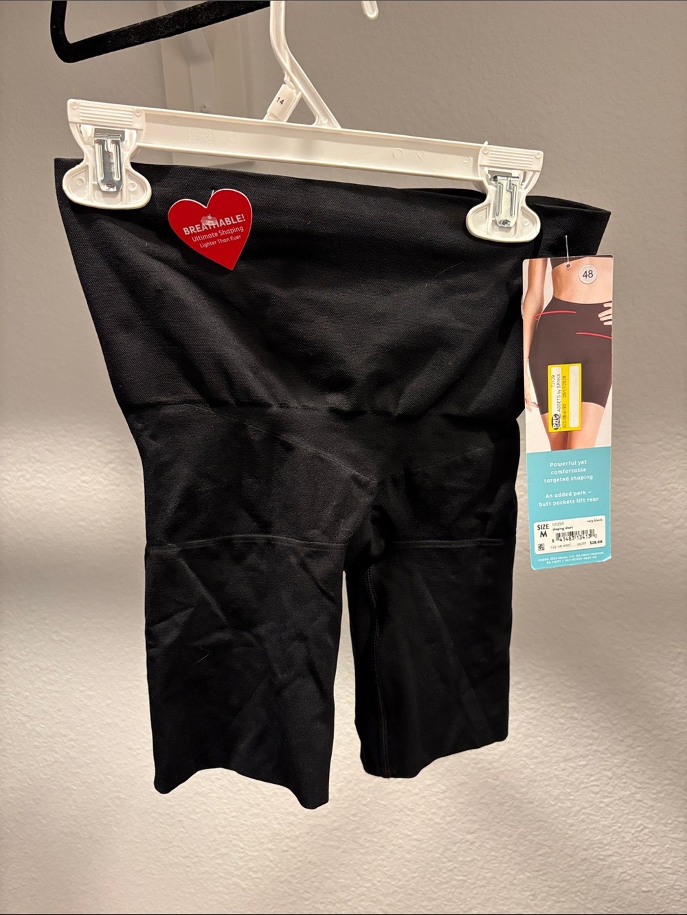 SPANX Black womens' High-Waist Shaping Shorts